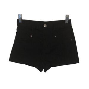Forever 21 Black Stretch Denim Shorts Size 26